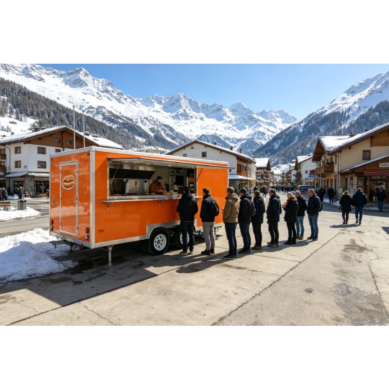 Coffee Equipment Service - Aanpasbare mini buiten-servicekar, aanhangwagen, mobiele foodtruck