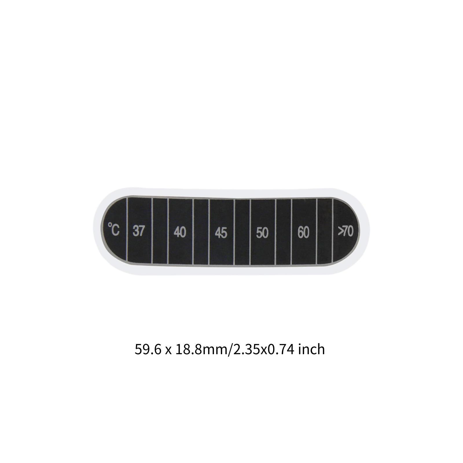 Temperature Strip Thermometer - 10x temperatuurstrips, bereik 30-70 ° Gemakkelijk