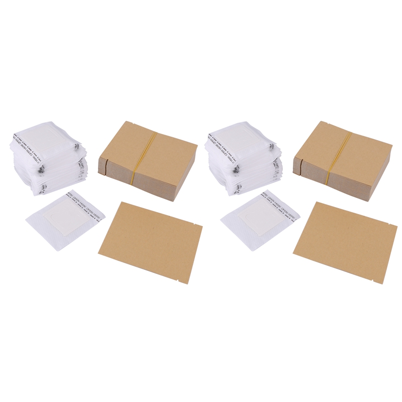Coffee Equipment Tools - 200 Set Koffiefilterzakken En Kraftpapieren Koffiezak,