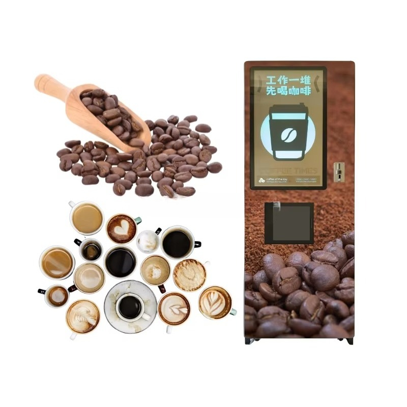 Coffee Equipment Service - Commerciële koffie-automaat, verticale vloermodel, grote poederopslagbak,