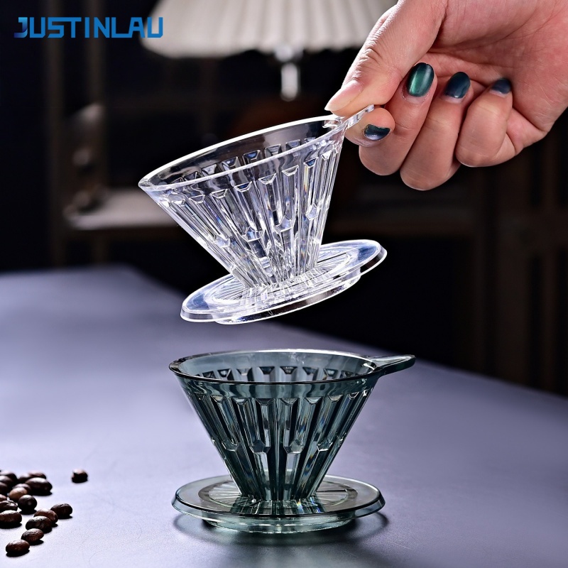 Coffee Equipment Tools - JUSTINLAU Koffiefilterhouder PC Plastic Handgegoten Koffiefilterbeker