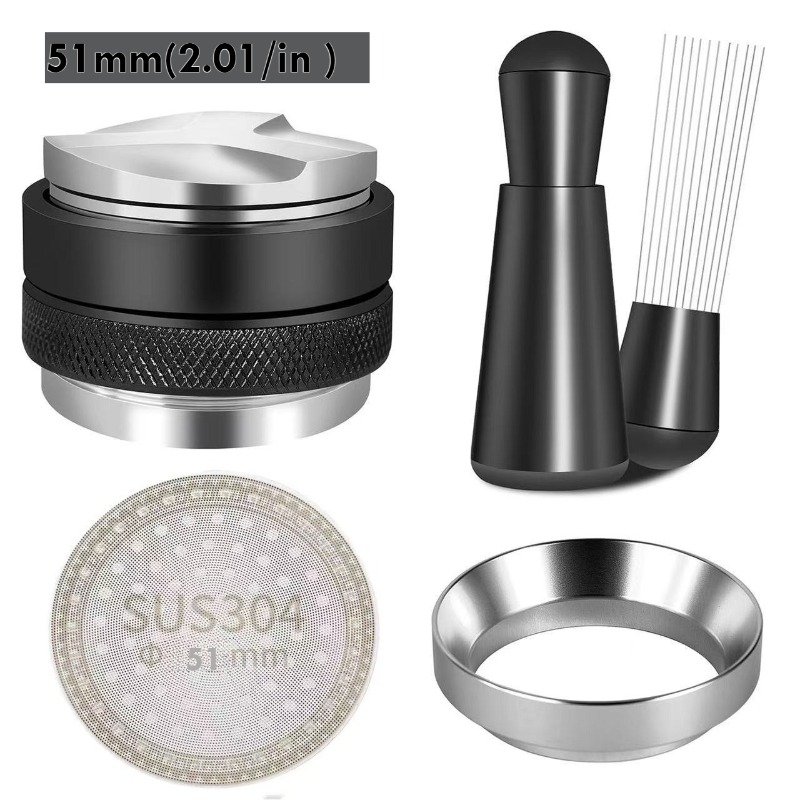 Espresso Tamper Set - 51/53/58mm 5-delige Espresso Set - Leveler