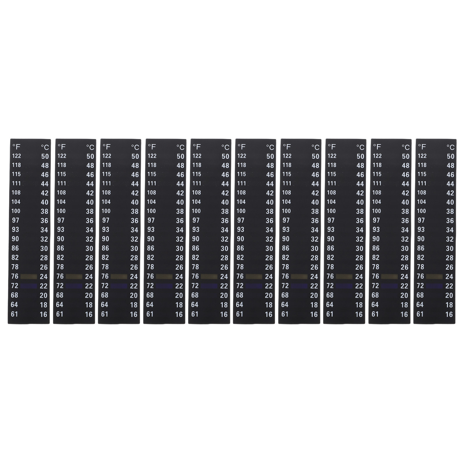 Temperature Strip Thermometer - 10 stuks aquariumwaterstrips fles temperatuurstickers aquariumthermometer
