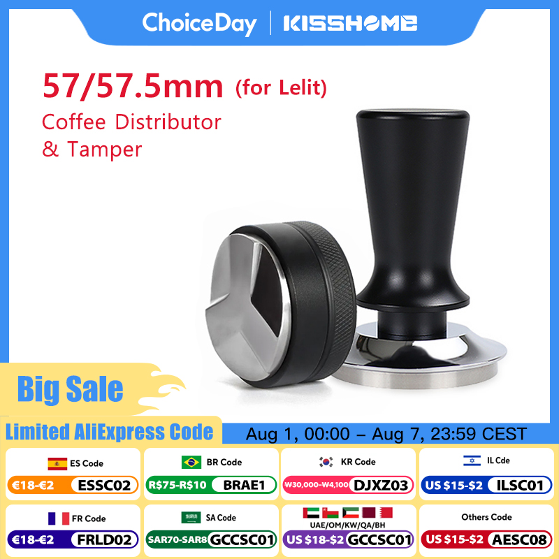 Espresso Tamper Set - Koffie Sabotage 57mm 57.5mm Constante Druk