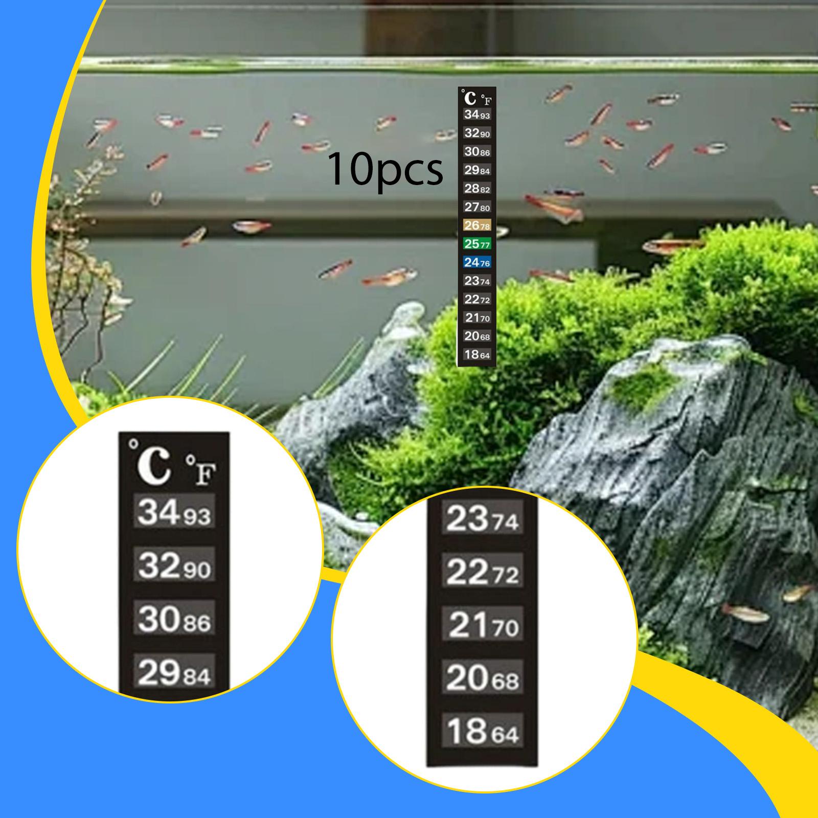 Temperature Strip Thermometer - Aquariumtemperatuurteststrips Digitale indicatorsticker Gemakkelijk af te