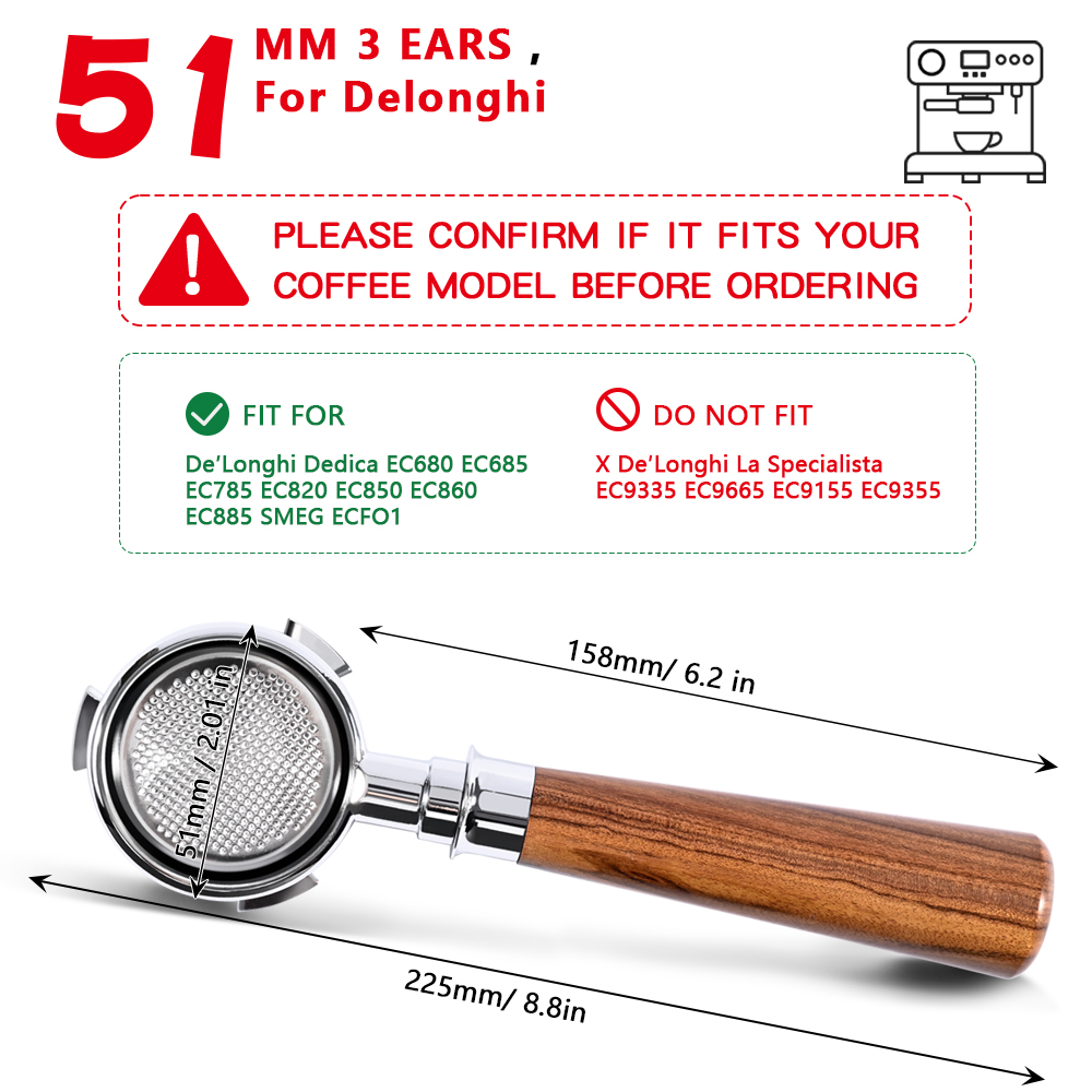 51mm Koffie Bodemloze Filterho - Coffee Equipment Tools recensie en prijs